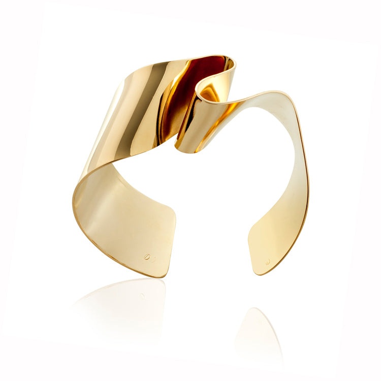Rivers Cuff Bracelet – Twisted Brass Statement from the Brass Band Collection