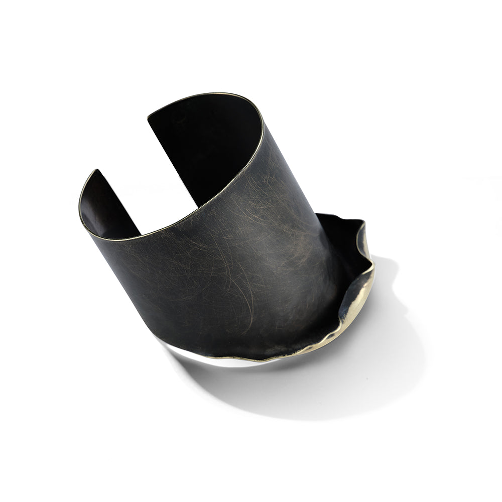 Wither Cuff Bracelet – Hand-Hammered Brass with Patina Finish